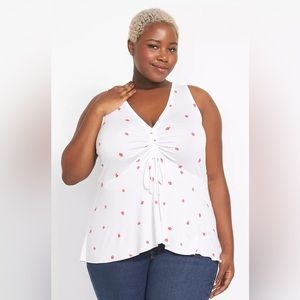 Lane Bryant Classic Babydoll Drawcord Tank Size 3X EUC